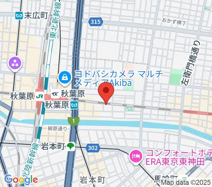 スタジオノード秋葉原の地図
