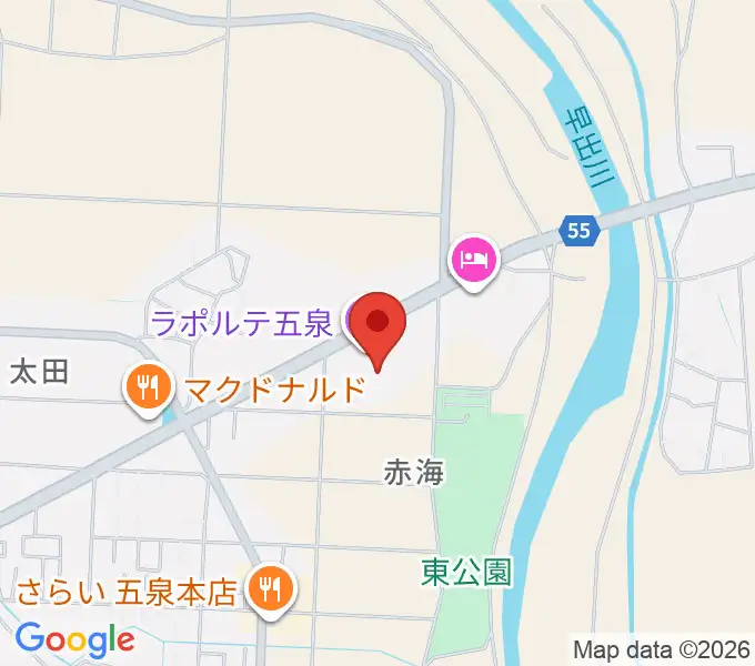 ラポルテ五泉の地図