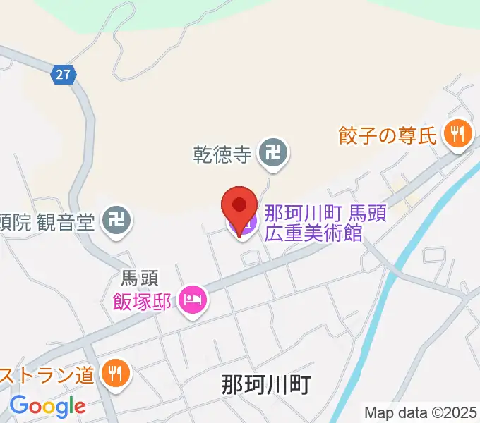 那珂川町馬頭広重美術館の地図