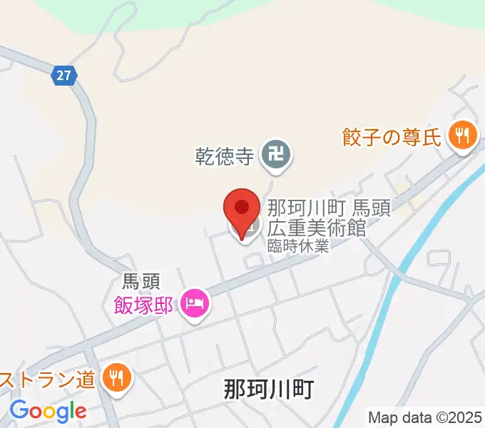 那珂川町馬頭広重美術館の地図