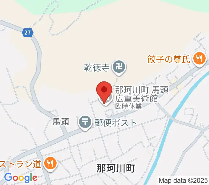 那珂川町馬頭広重美術館の地図