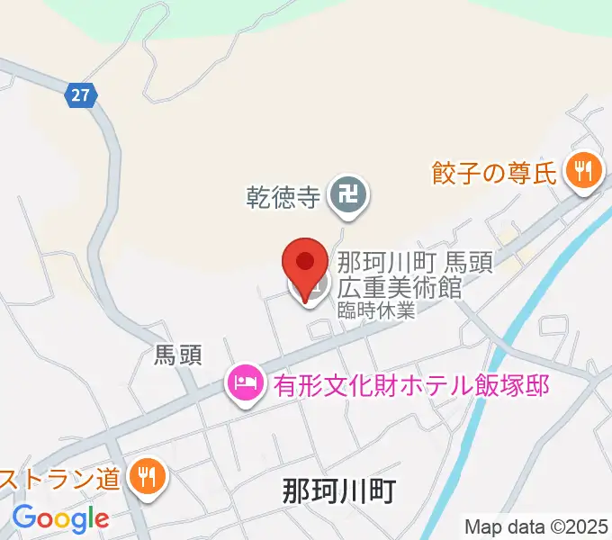 那珂川町馬頭広重美術館の地図