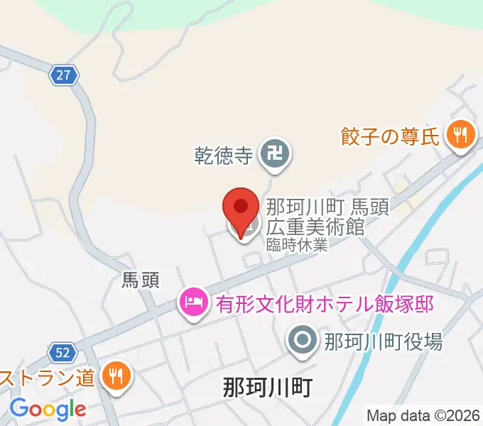 那珂川町馬頭広重美術館の地図
