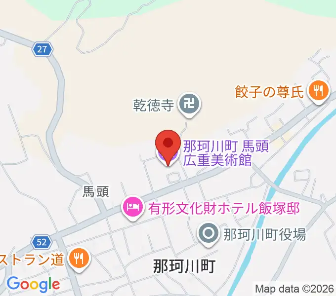 那珂川町馬頭広重美術館の地図