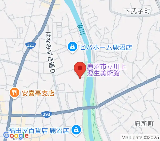 鹿沼市立川上澄生美術館の地図