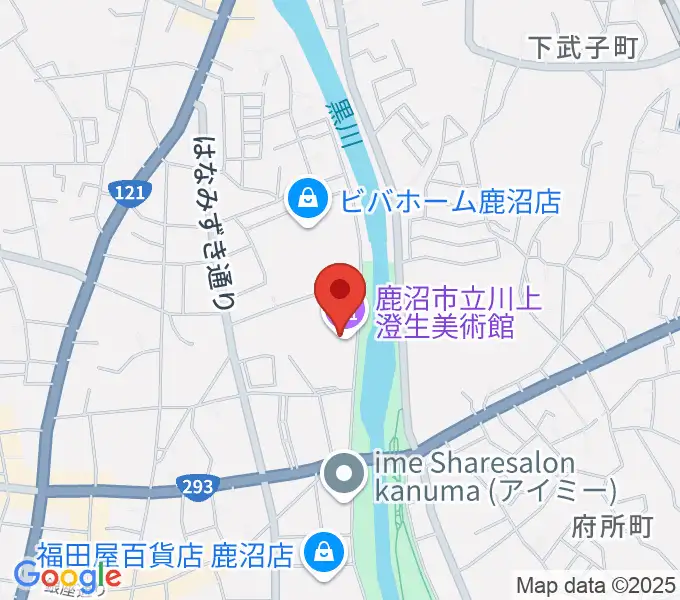 鹿沼市立川上澄生美術館の地図