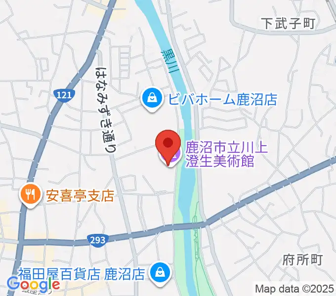 鹿沼市立川上澄生美術館の地図