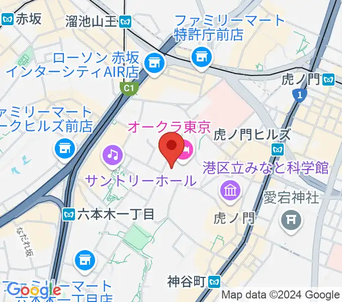 大倉集古館の地図