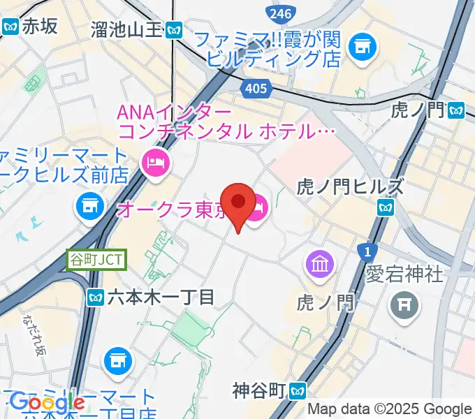 大倉集古館の地図
