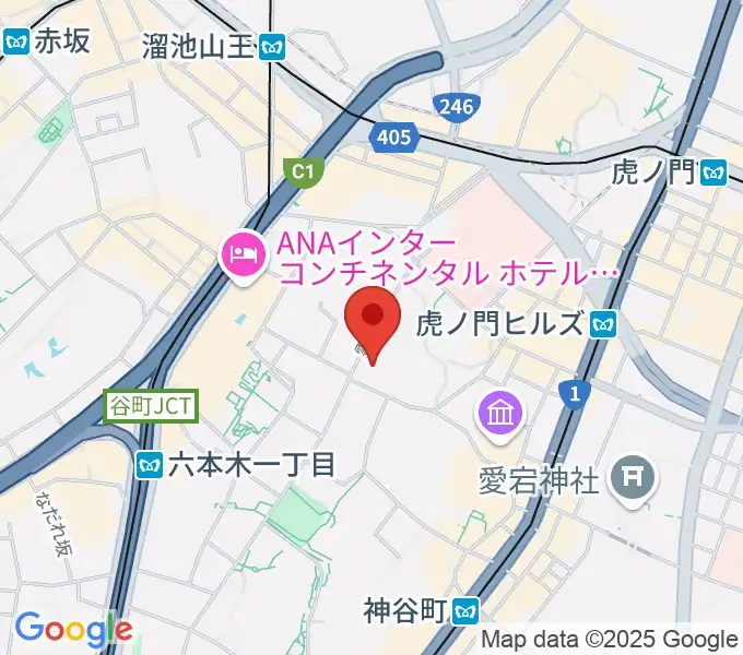 大倉集古館の地図