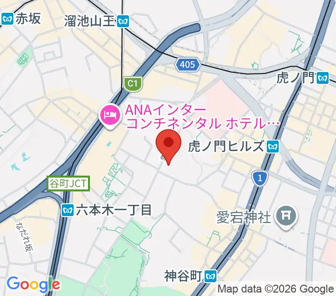 大倉集古館の地図