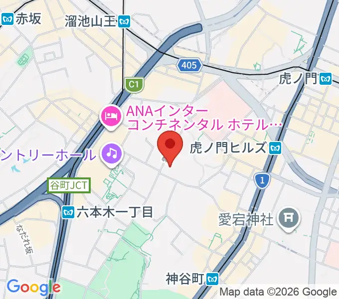 大倉集古館の地図