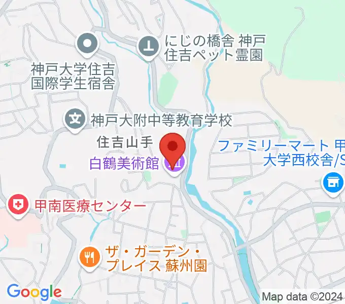 白鶴美術館の地図