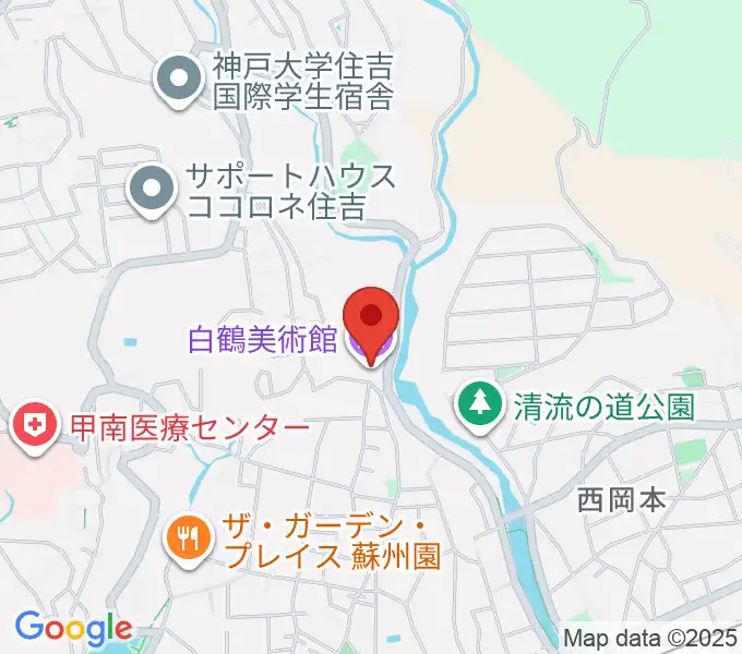 白鶴美術館の地図