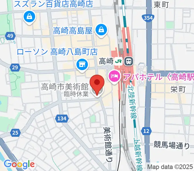 高崎市美術館の地図