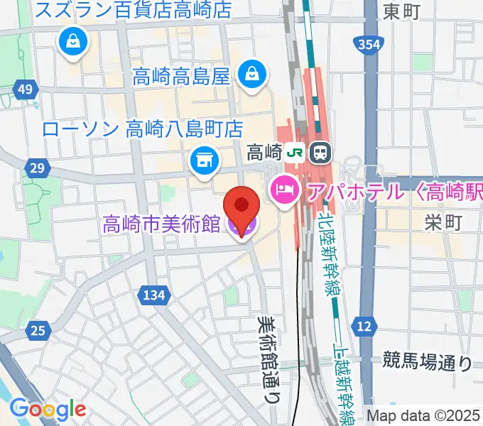 高崎市美術館の地図