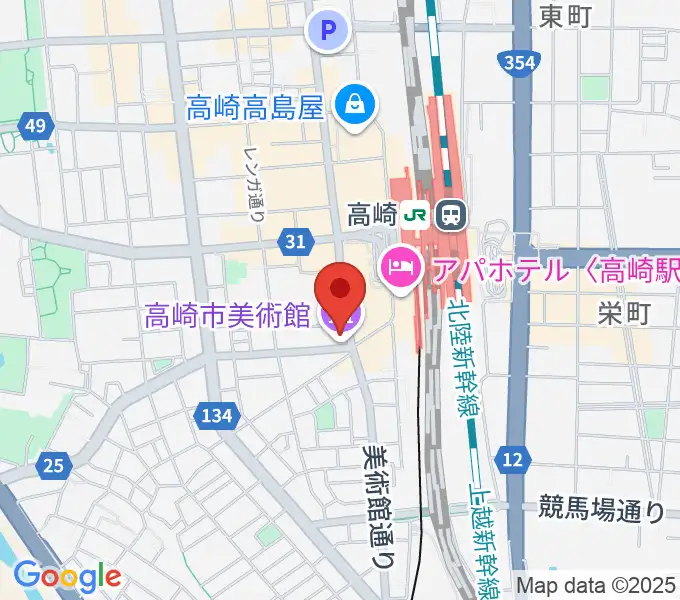 高崎市美術館の地図