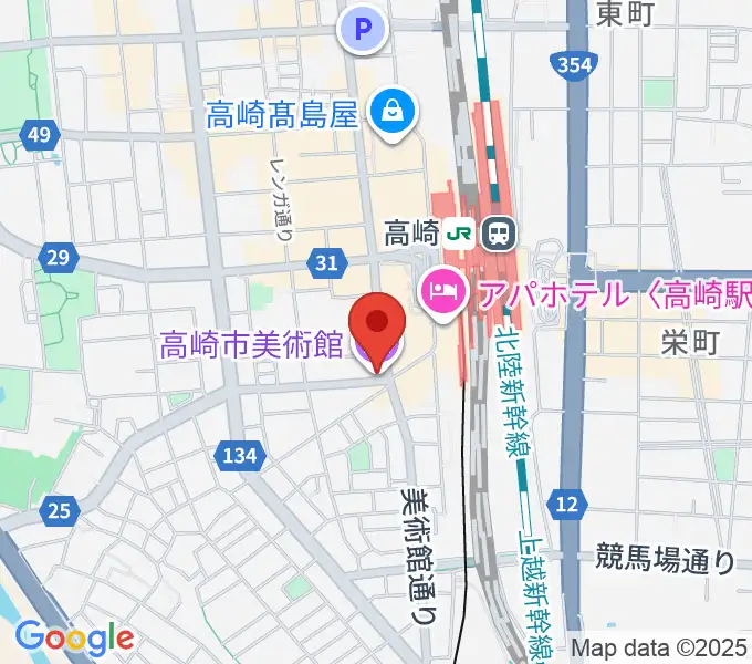 高崎市美術館の地図