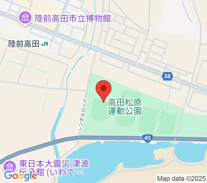 楽天イーグルス奇跡の一本松球場の地図