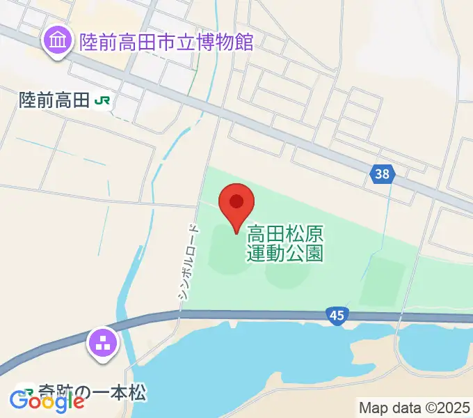 楽天イーグルス奇跡の一本松球場の地図