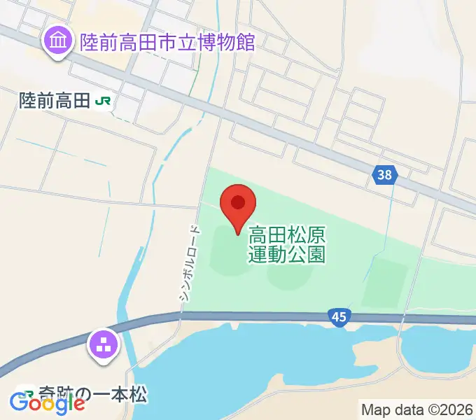 楽天イーグルス奇跡の一本松球場の地図