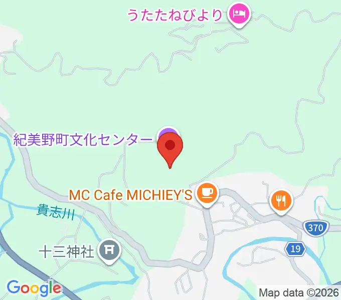 紀美野町文化センターの地図