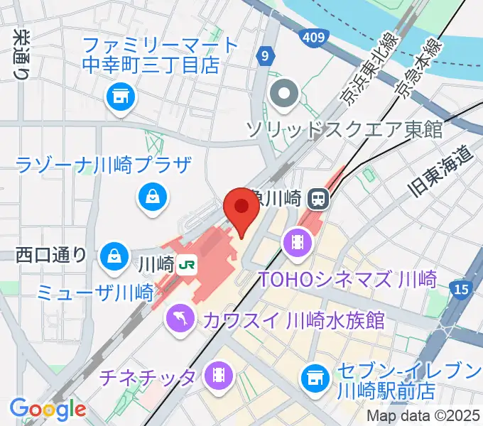 川崎浮世絵ギャラリーの地図