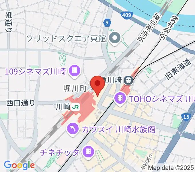 川崎浮世絵ギャラリーの地図
