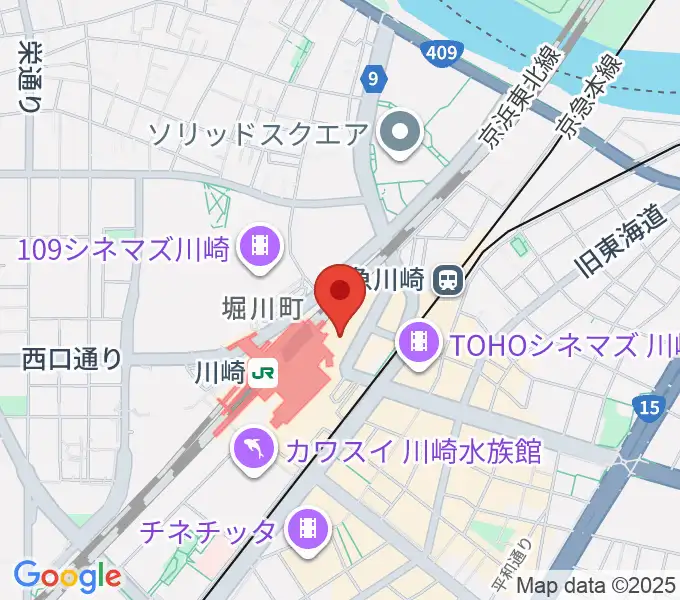 川崎浮世絵ギャラリーの地図