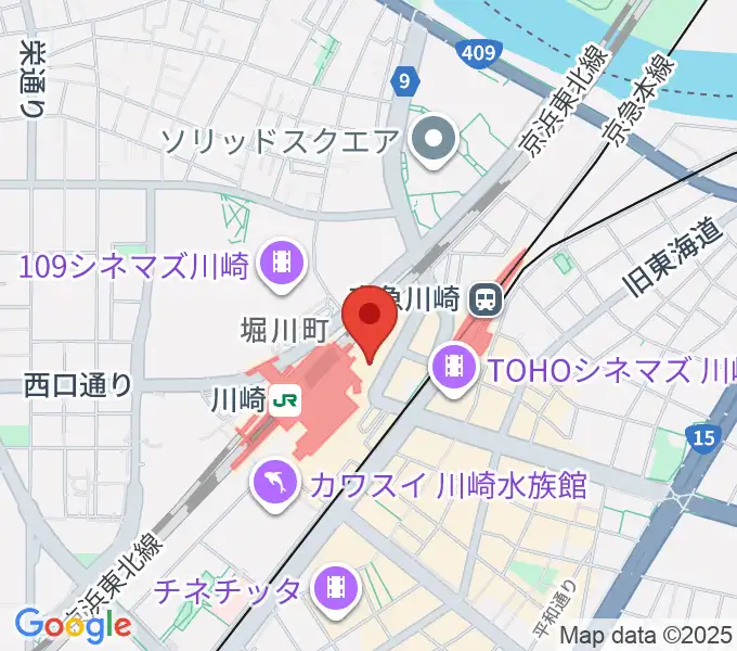 川崎浮世絵ギャラリーの地図