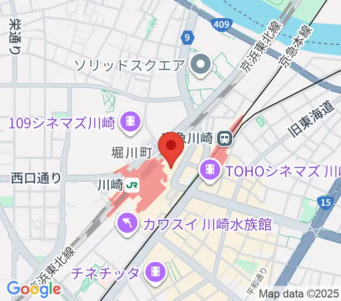 川崎浮世絵ギャラリーの地図