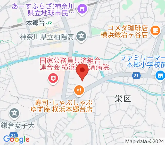 横浜市栄公会堂の地図