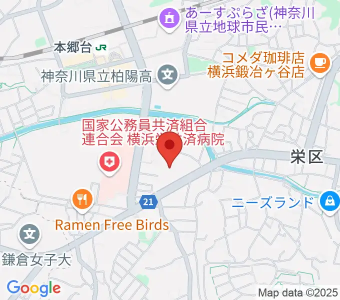 横浜市栄公会堂の地図