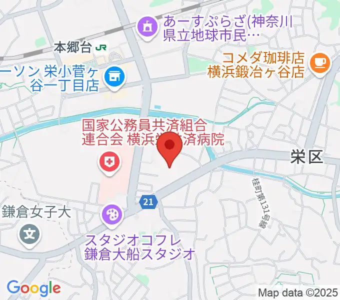 横浜市栄公会堂の地図