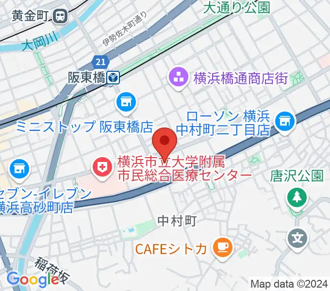 横浜市南公会堂 みなみんの地図