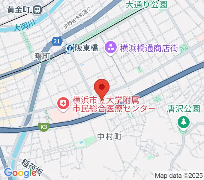 横浜市南公会堂 みなみんの地図