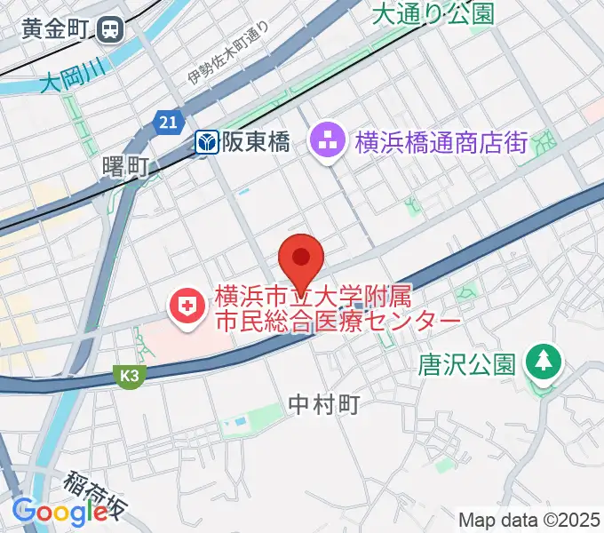 横浜市南公会堂 みなみんの地図
