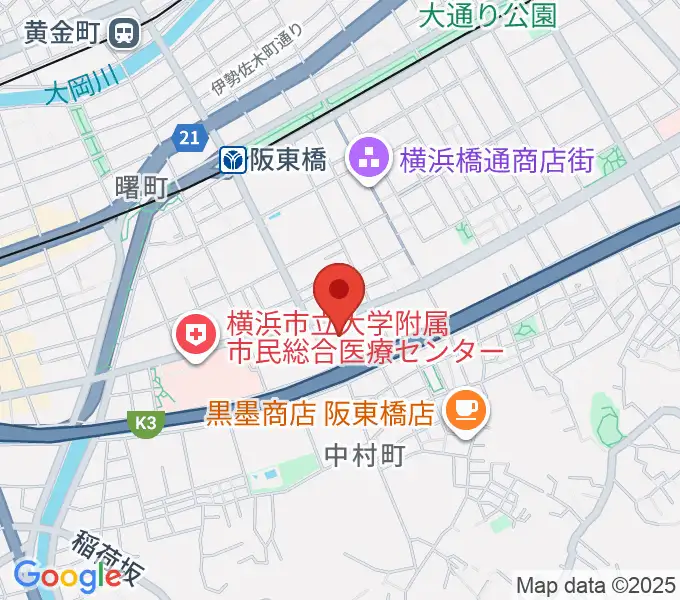 横浜市南公会堂 みなみんの地図