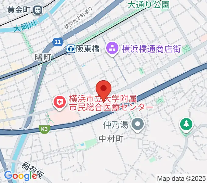 横浜市南公会堂 みなみんの地図