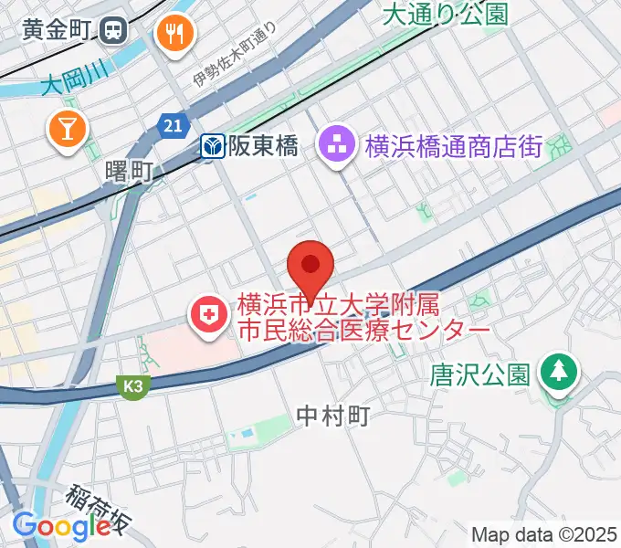 横浜市南公会堂 みなみんの地図