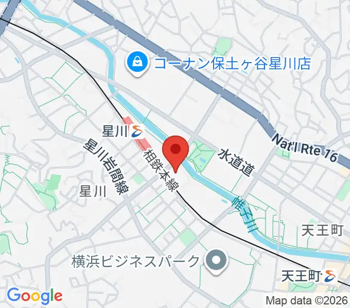 横浜市保土ケ谷公会堂の地図