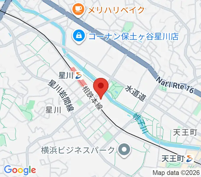 横浜市保土ケ谷公会堂の地図
