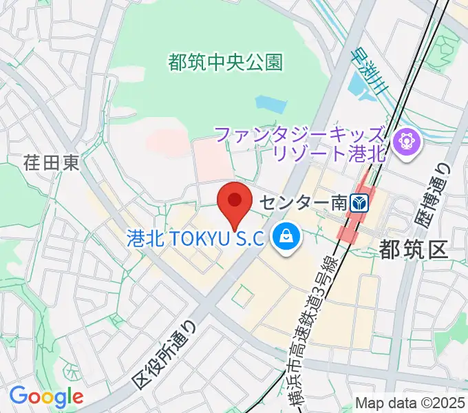 都筑公会堂の地図