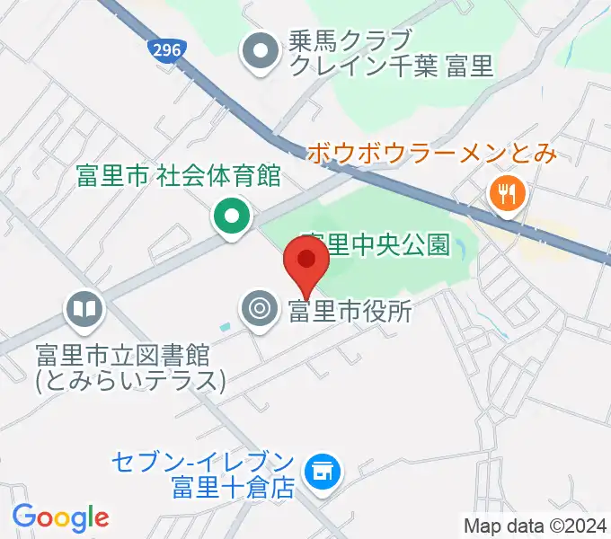 富里中央公民館の地図