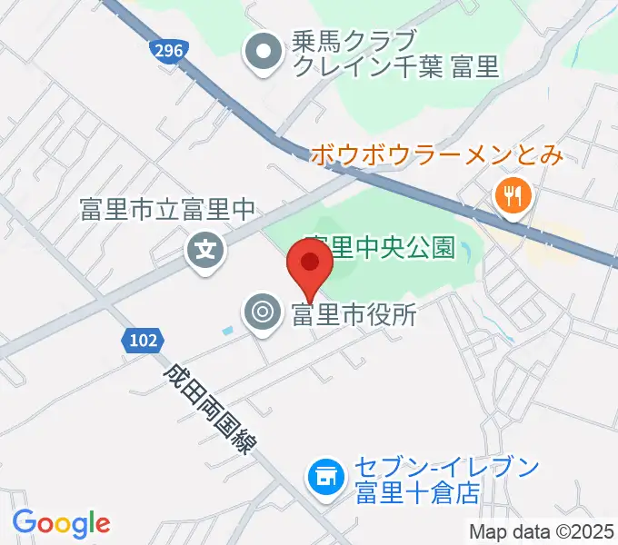 富里中央公民館の地図
