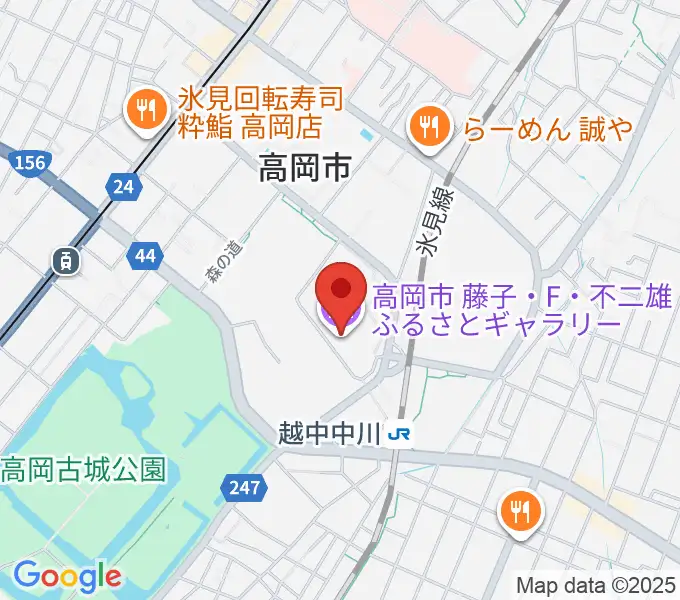 高岡市美術館の地図