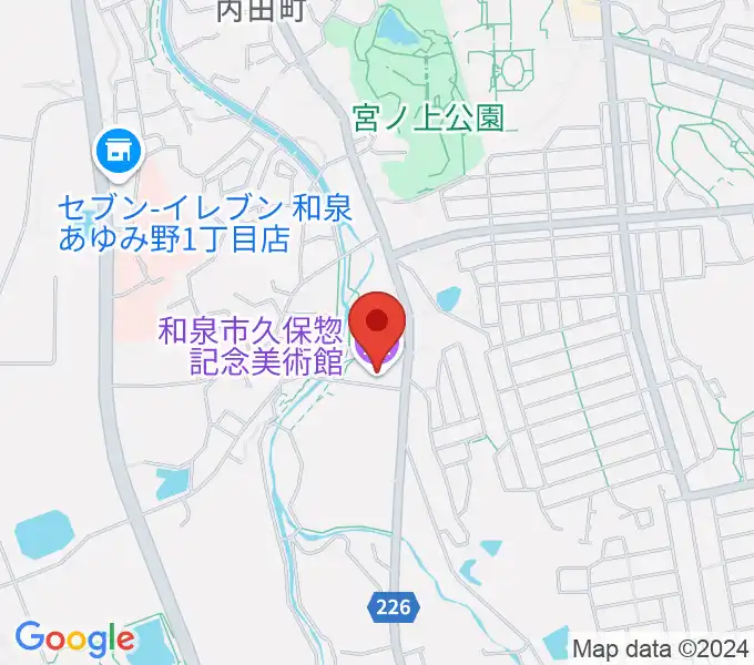 和泉市久保惣記念美術館の地図