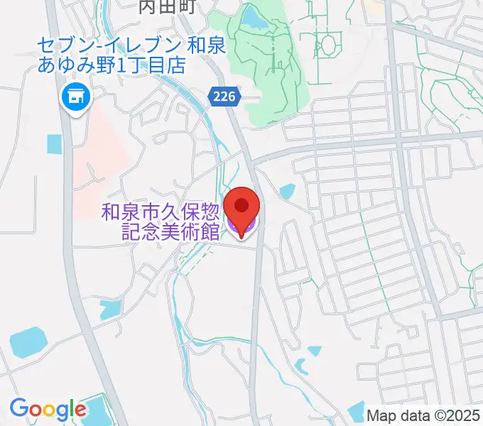 和泉市久保惣記念美術館の地図