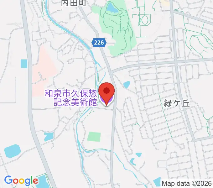 和泉市久保惣記念美術館の地図