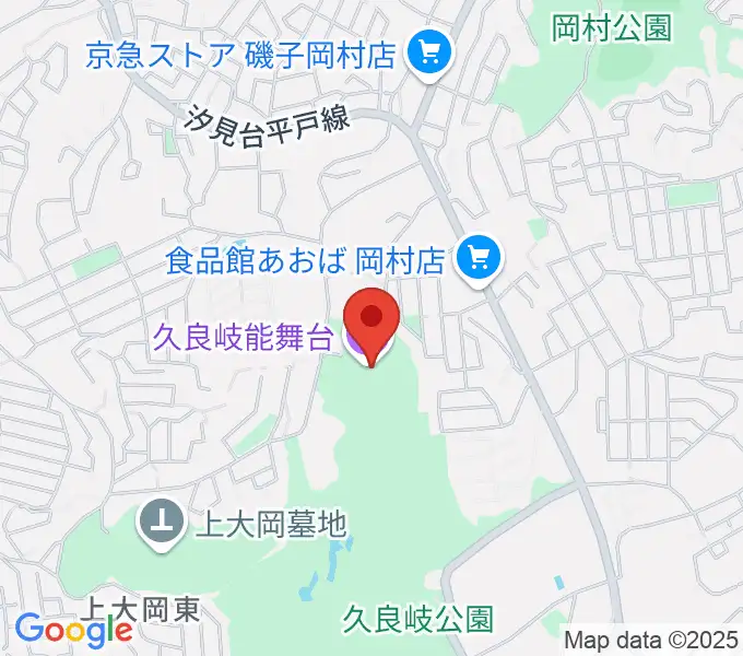 久良岐能舞台の地図
